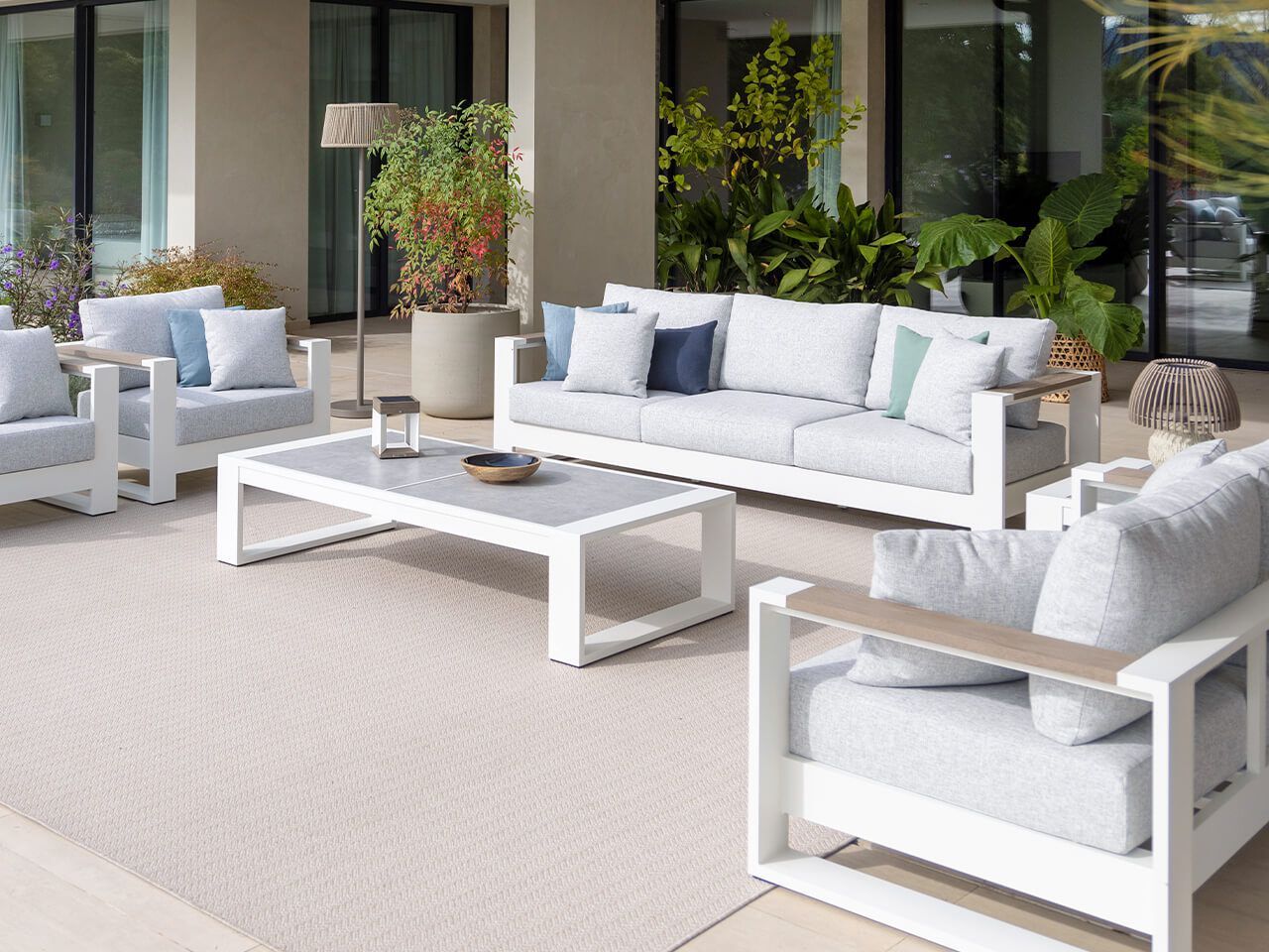 Тканевое садовое кресло с подлокотниками Les Jardins® ранчо ARCH-00094758 - Вид №3