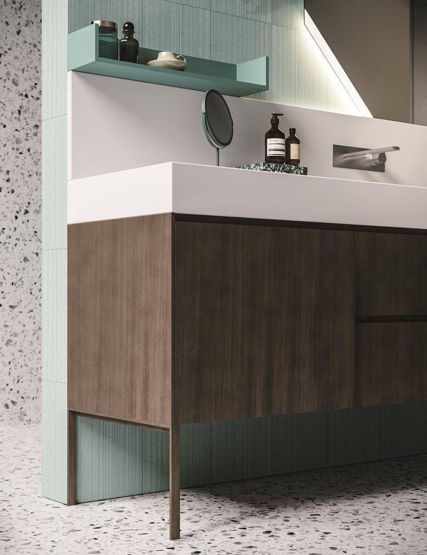 NOVELLO Отдельностоящая лакированная тумба под умывальник с ящиками Calix xl sun-id-1410538 - Вид №4