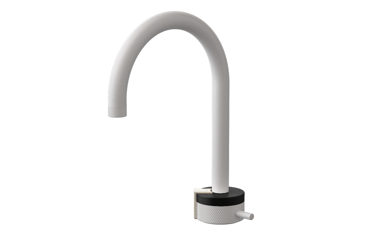 E-11502-R1MBK-L2BNi-WT Однорычажный прогрессивный смеситель для раковины - излив 16см GRAFF MOD+