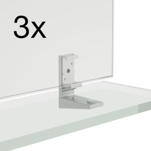 H4907189000001 Монтажный комплект для установки стеклянных полочек на зеркала Frame 25, 3 шт, Алюминий LAUFEN PRO