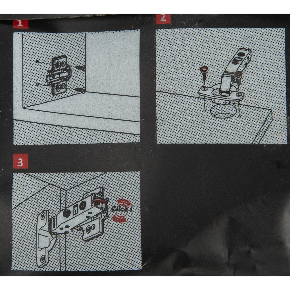 Петля мебельная SAMET Master Black с доводчиком, полунакладная 84829210 STLM-0055745 - Вид №4