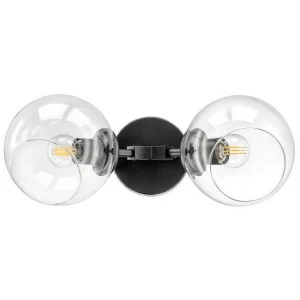 Бра со стеклянными плафонами на 2 лампы черное Beta 785627 LIGHTSTAR BETA 00-3931476 Прозрачный;черный