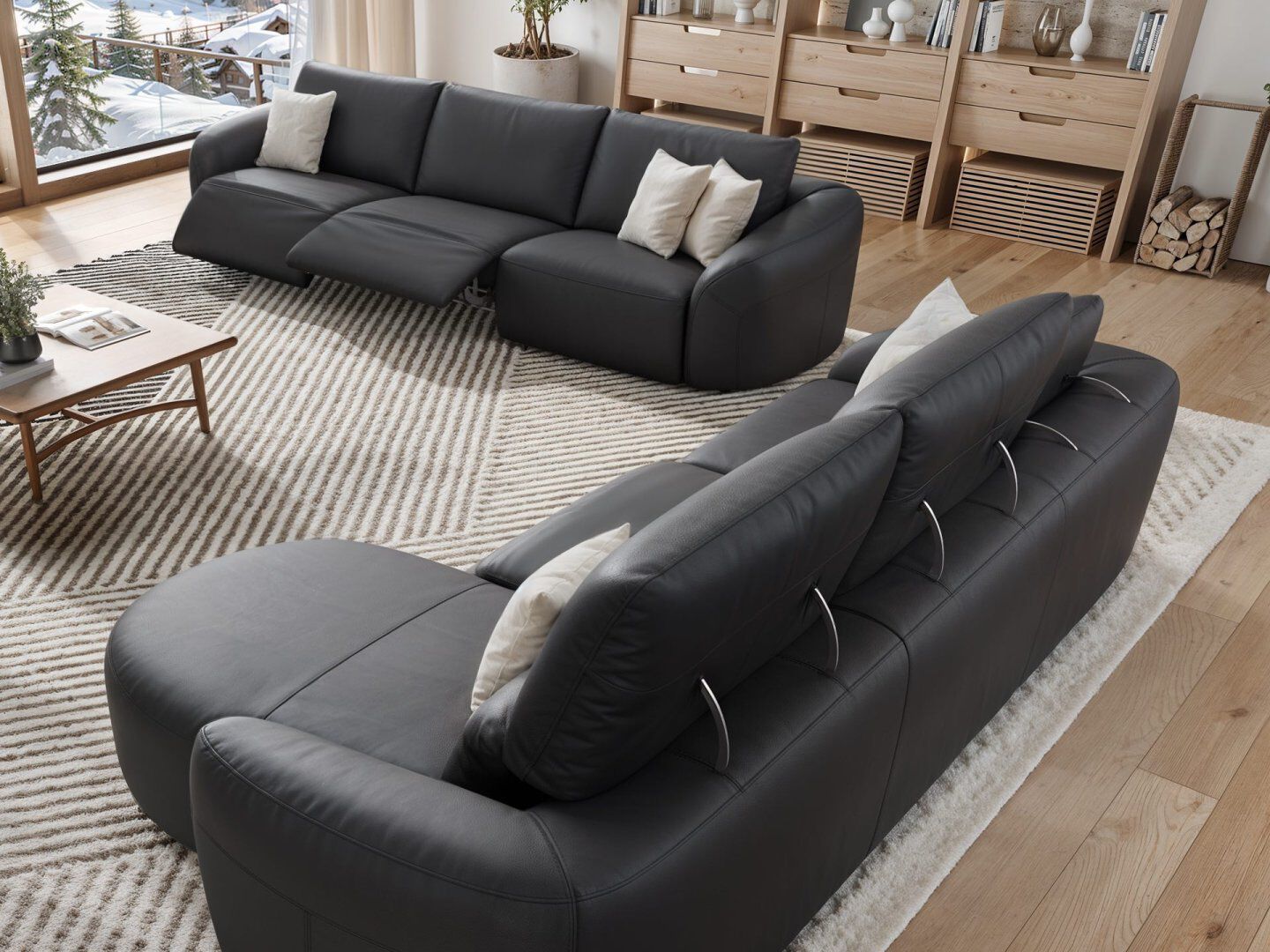 3-местный кожаный диван Sofanella Санкт-Мориц ARCH-00151182 - Вид №6