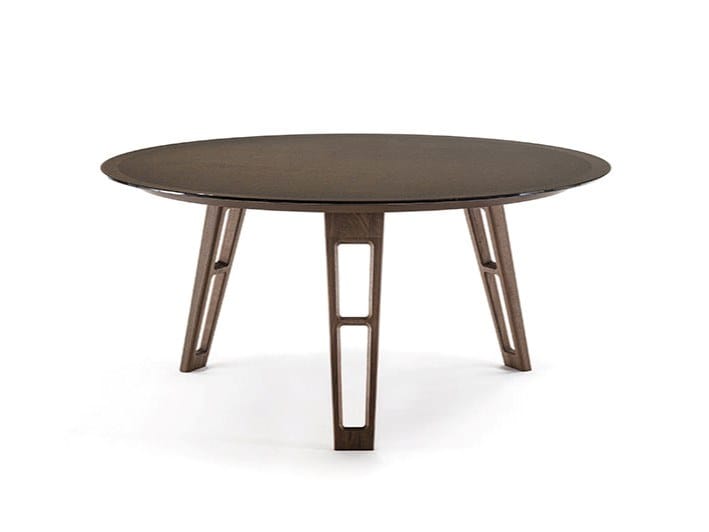 Круглый стол из дерева и стекла Frigerio AXEL ARCH-00047577