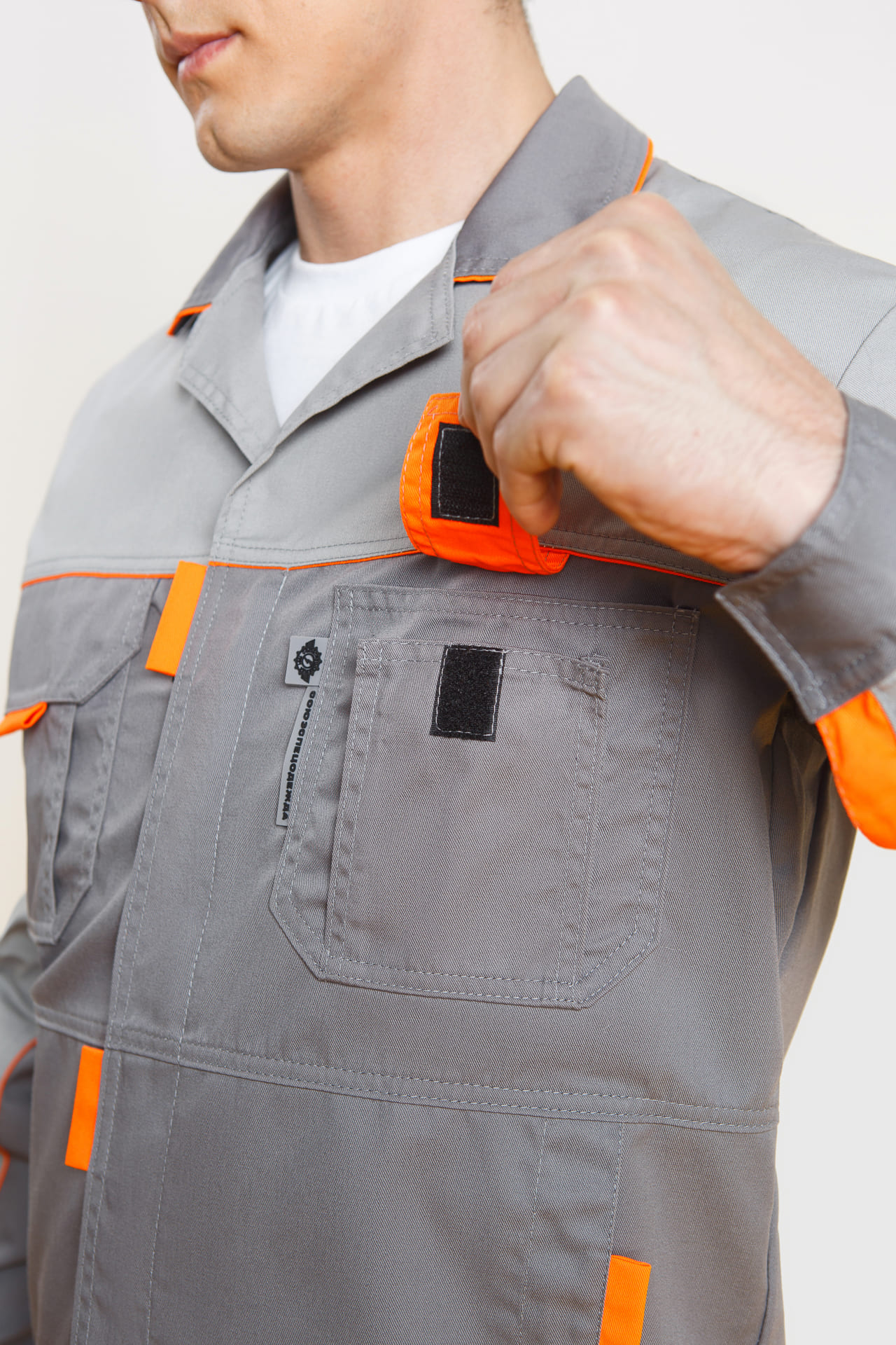 5039612 Костюм "Профессионал-2" темно-серый со светло-серым  Летняя спецодежда  размер 44-46/182-188  - Вид №11