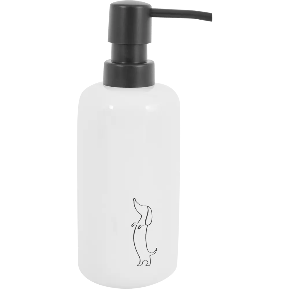 VIDAGE Диспенсер для жидкого мыла Такса Жужа в бело-золотом исполнении 85104892 STLM-0058853 - Вид №1