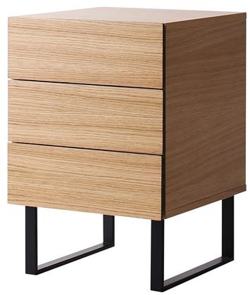 Heavens Прикроватная тумбочка из лакированного дуба квадратная с ящиками Leila sun-id-1483409 - Вид №1