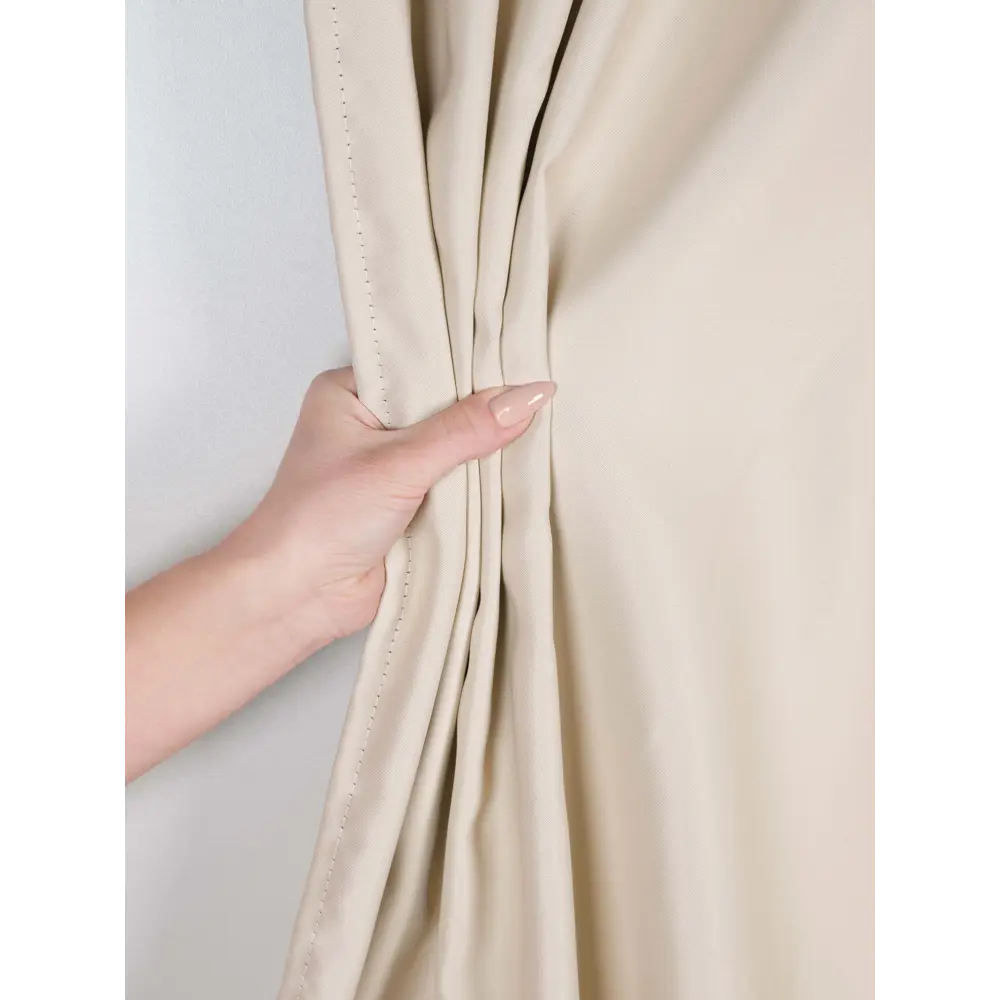 Штора на ленте блэкаут 140x270 см однотонная цвет серо-бежевый СТОЛИЦА ТЕКСТИЛЯ STLM-2190815 - Вид №2