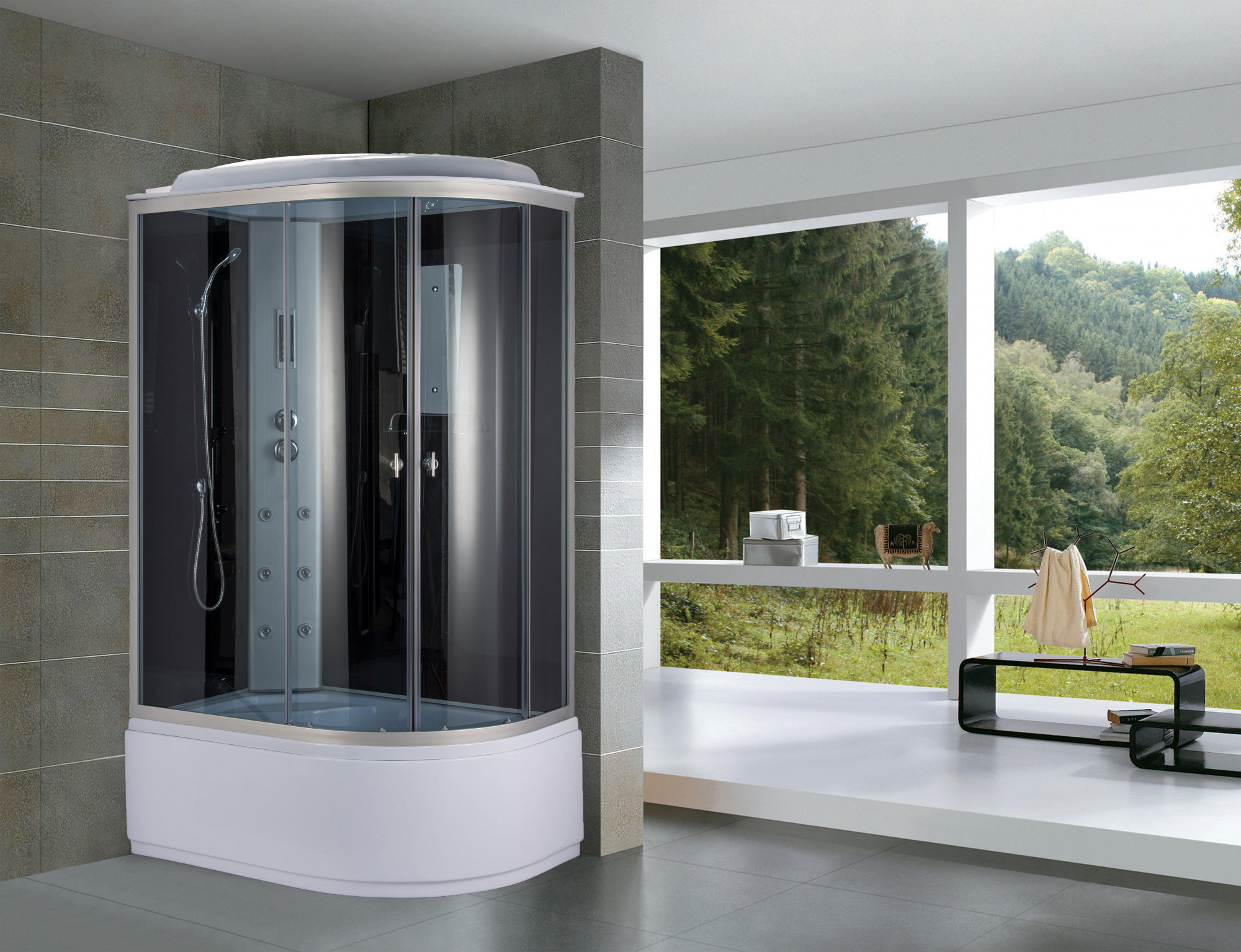 Душевая кабина NG- 3520-14L (1200х800х2150) высокий поддон(45см) стекло ТОНИРОВАННОЕ Niagara Classic 35201433L