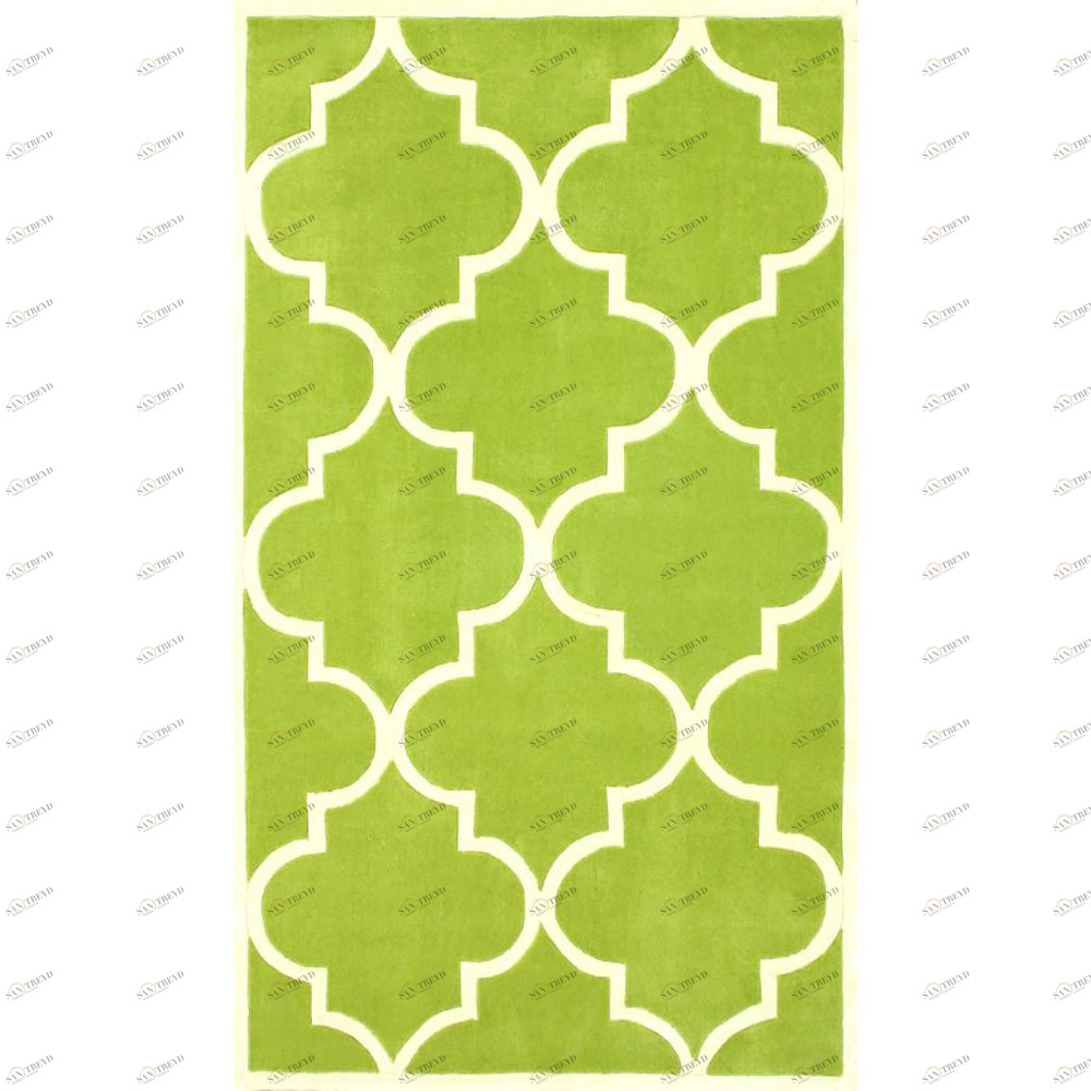 Ковер Trelli зеленый 200х280 DOLLY CAPRETS ДИЗАЙНЕРСКИЕ, ТРЕЛЬЯЖНЫЙ УЗОР 015131 Белый;зеленый 