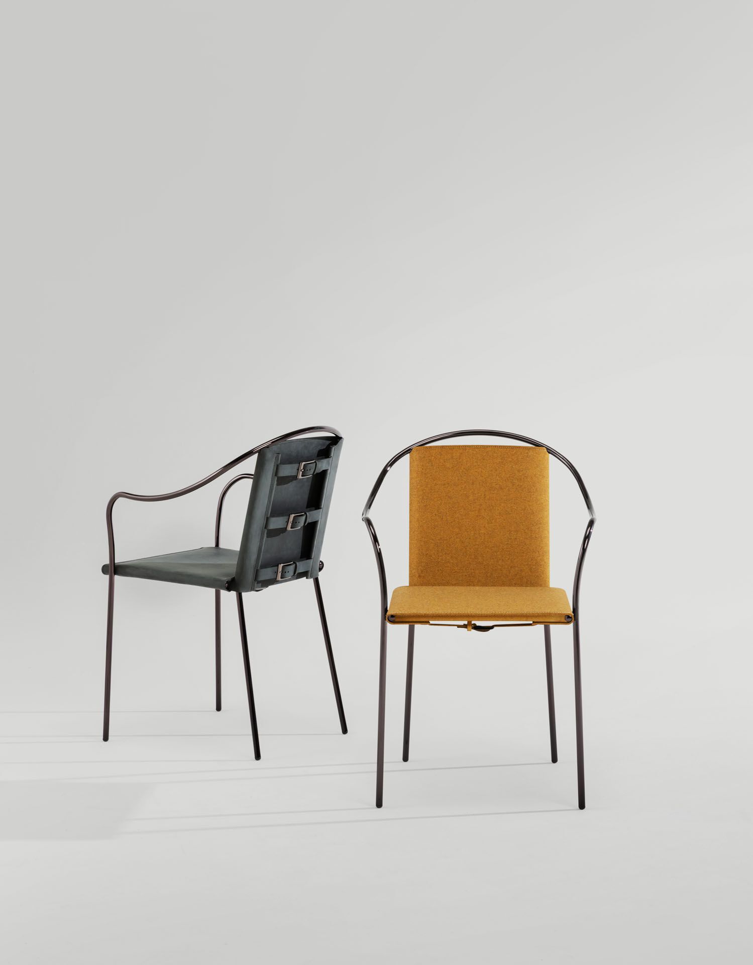 Кожаный стул с подлокотниками Midj Rem ARCH-00133314 - Вид №3