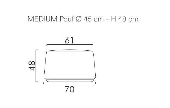 Круглый пуф из ткани FREZZA C1. 8 ARCH-00133500 - Вид №4