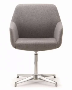 Quadrifoglio Поворотное кресло руководителя из ткани с 4-мя спицами и подлокотниками Dune