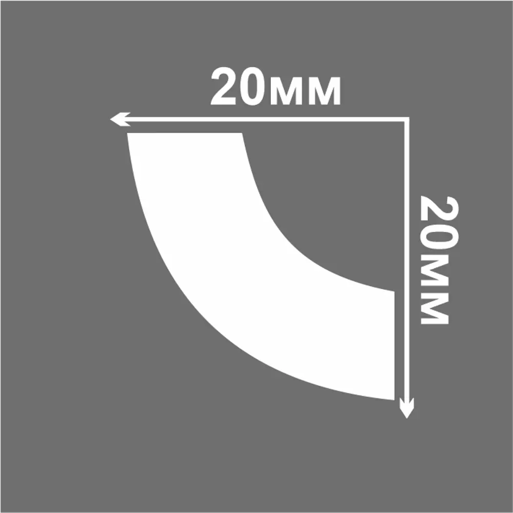 Плинтус потолочный полистирол С10/20 белый 20x20x2000 мм 16984374 STLM-2178108 Santreyd  - Вид №4