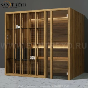 Effegibi YOKU.S105 SA.70100005 Сауна с правой дверью. Мощность: 10,5 кВт макс. Размеры: длина 230 см, ширина 200 см. Отделка: термообработанное дерево