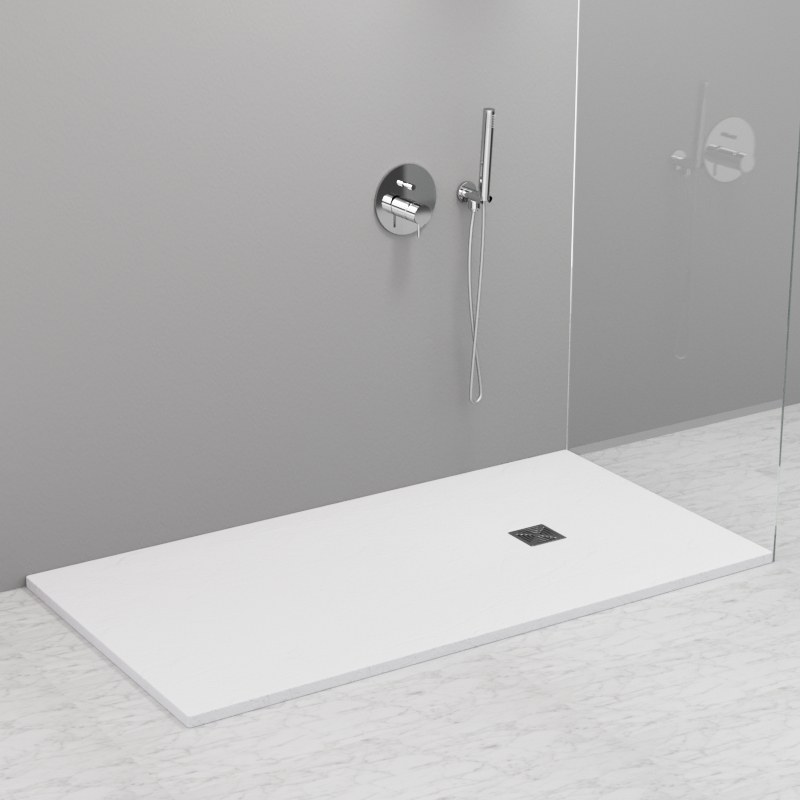 706130 Душевой поддон из минерального литья БЕЛЫЙ МАТОВЫЙ в комплекте с сифоном, Kerasan DOCCIA Италия