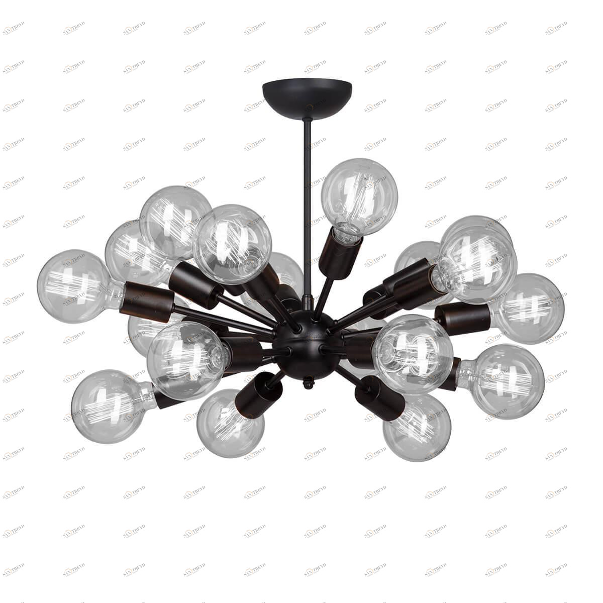 Потолочная люстра Vitaluce V4336-1/18PL VITALUCE ДИЗАЙНЕРСКИЕ 328870 Черный;прозрачный 