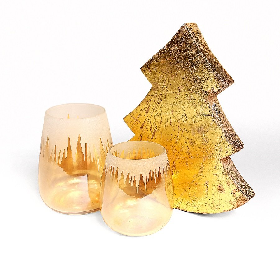 Подсвечник стеклянный H 7 см золотой EnjoyMe ENJOYME  253071 Золото  - Вид №3