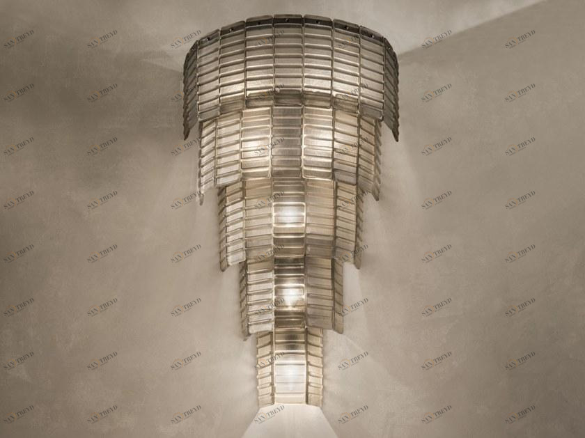 Euroluce Lampadari Настенный светильник из сатинированного стекла Plissè Plissé sun-id-1441485