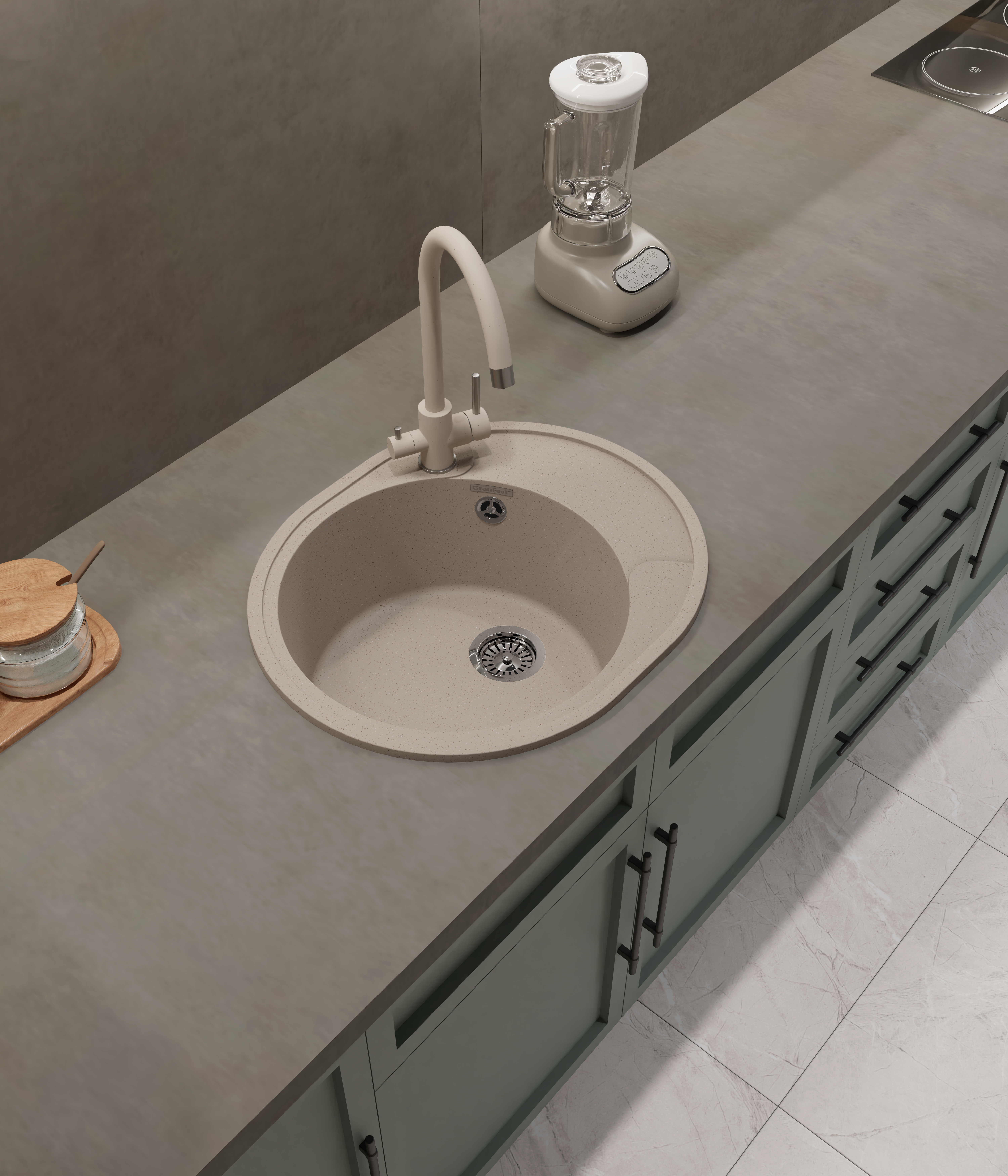 Кухонная мойка Кварц URBAN S399 GranFest 857L-S399 - Вид №1