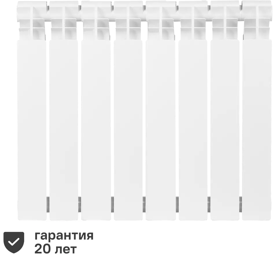 Биметаллический радиатор Тепломир Bimetal 500/100 8 секций с боковым подключением 17964519