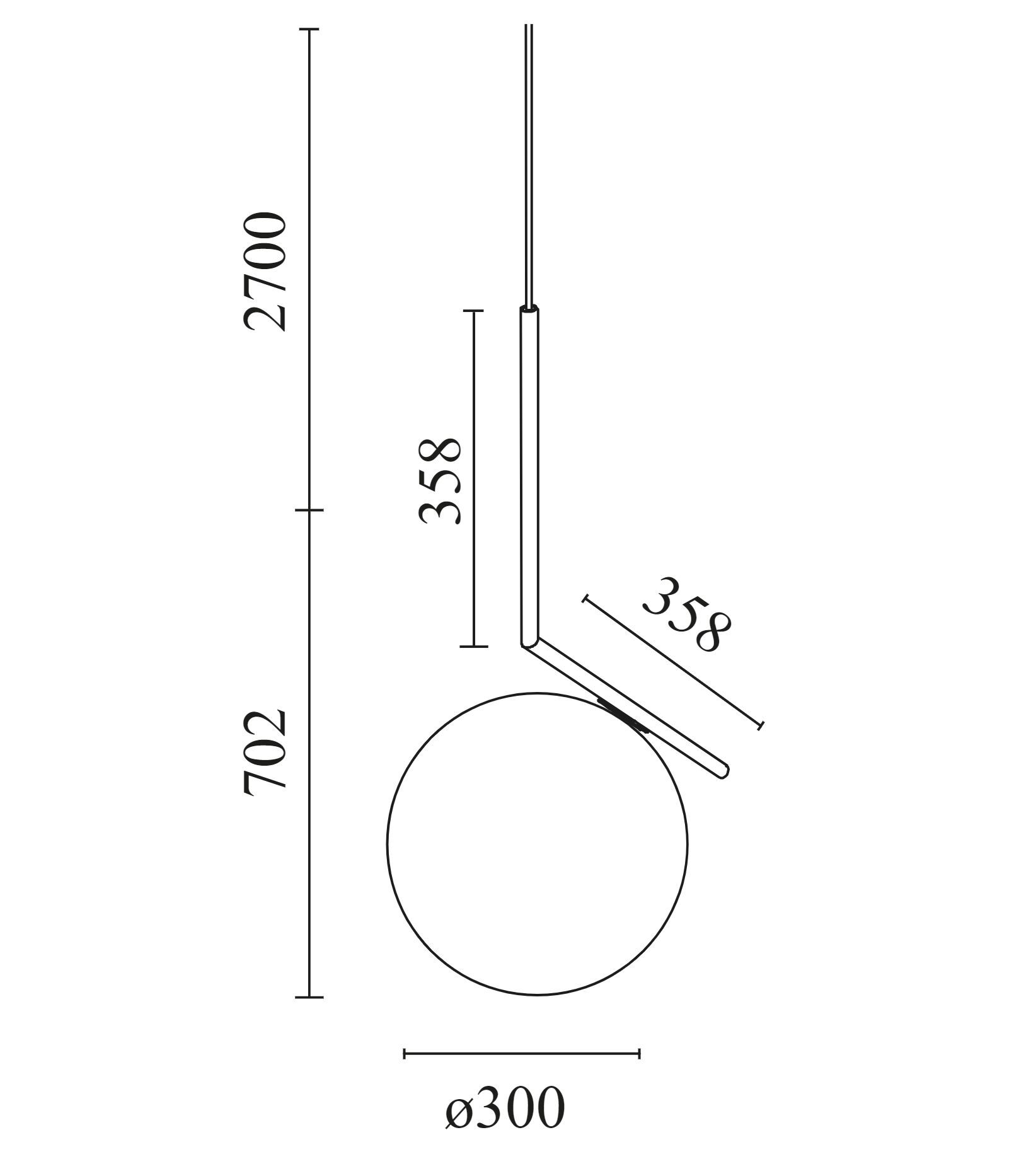 Подвесной светильник из выдувного стекла и 24-каратного золота Flos IC Lights ARCH-00005122 - Вид №3