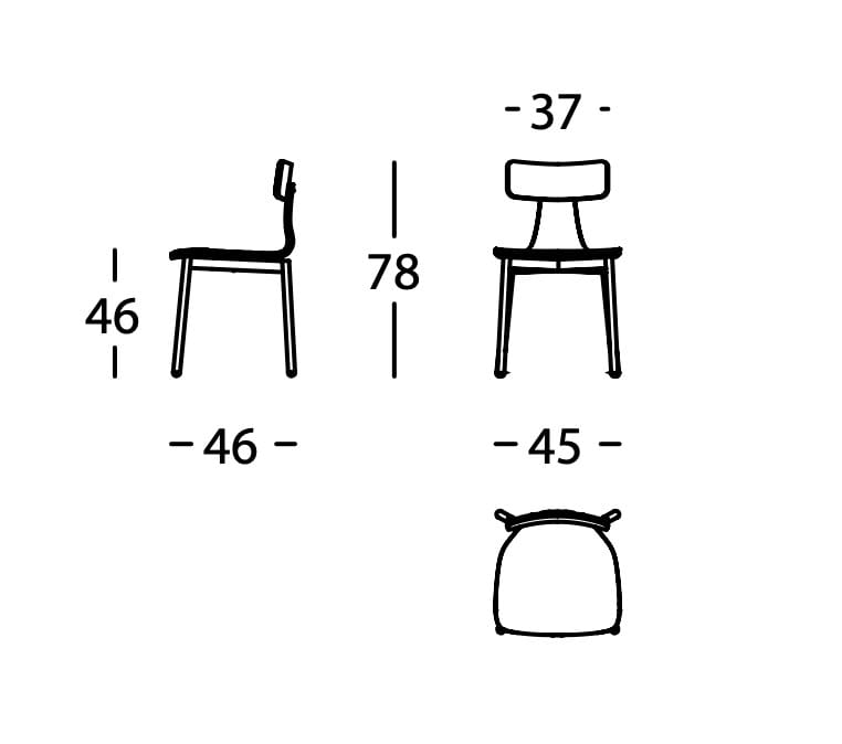 Мягкий стул из ткани SANCAL SILLA40 ARCH-00094436 - Вид №9