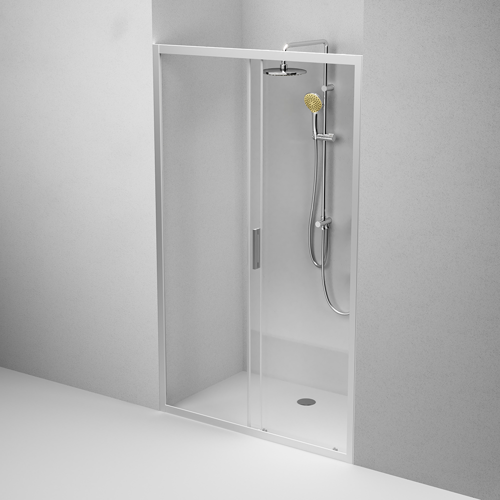 W90G-120-1-195MT Solo Дверь душевая 120х195 стекло прозрачное профиль матовый хром AM.PM Gem - Вид №4