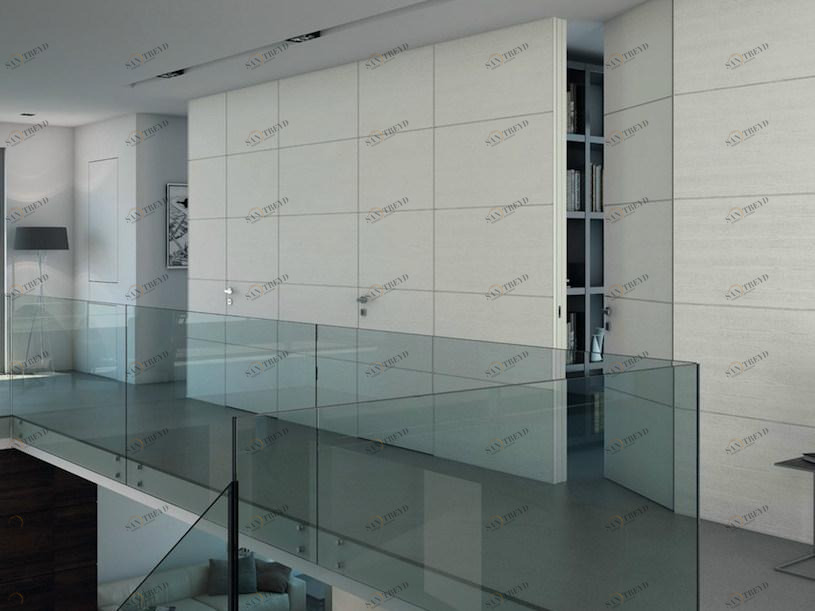 GAROFOLI Распашная дверь заподлицо со стеной, лакированной ясенем sun-id-1422996