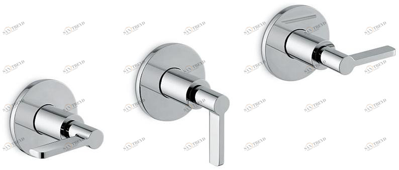 newform Встраиваемый смеситель для душа на 3 отверстия с переключателем Blink chic 71072e - 71172e