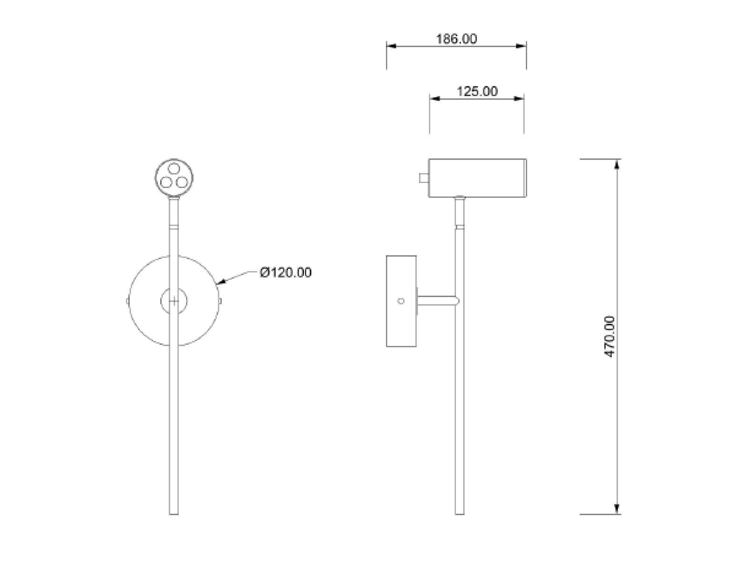 Металлический светодиодный настенный светильник Lampex Italiana FRAC ARCH-00043505 - Вид №2