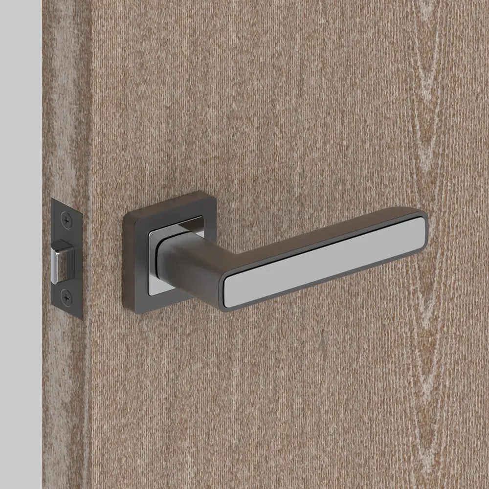 Ручка дверная на розетке MARS QR/HD GR/CP-23, цвет графит/хром PUNTO STLM-2200960 - Вид №9