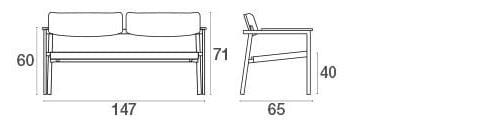 2-местный алюминиевый садовый диван emu Shine ARCH-00035391 - Вид №3