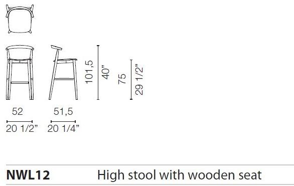 Cappellini Высокий стул в золе Newood sun-id-1368874 - Вид №18