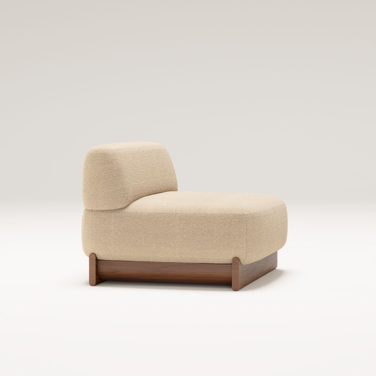 Угловой диван из ткани и ореха с шезлонгом Wewood Dome ARCH-00033638 - Вид №6