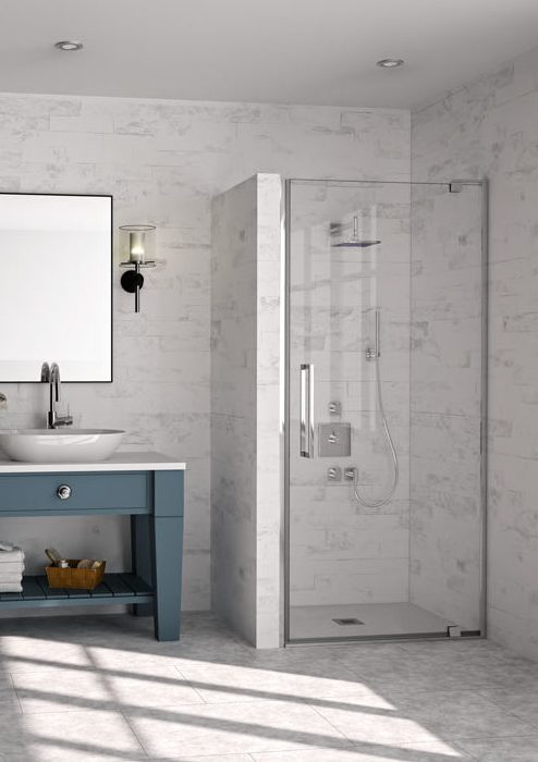 Дверь в нишу MS101211C Merlyn 10 Series Хромированный