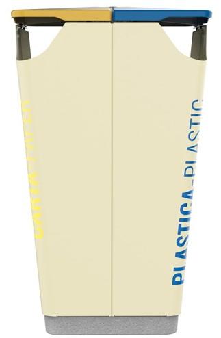 City Design Контейнер для мусора из стали с порошковым покрытием и пепельницей для раздельного сбора мусора sun-id-1353504 - Вид №6