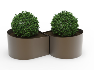 Низкая стальная плантатор