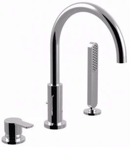 Rubinetteria Giulini Набор для ванны, однорычажный, на 3 отверстия, с переключателем Surf F5865bd