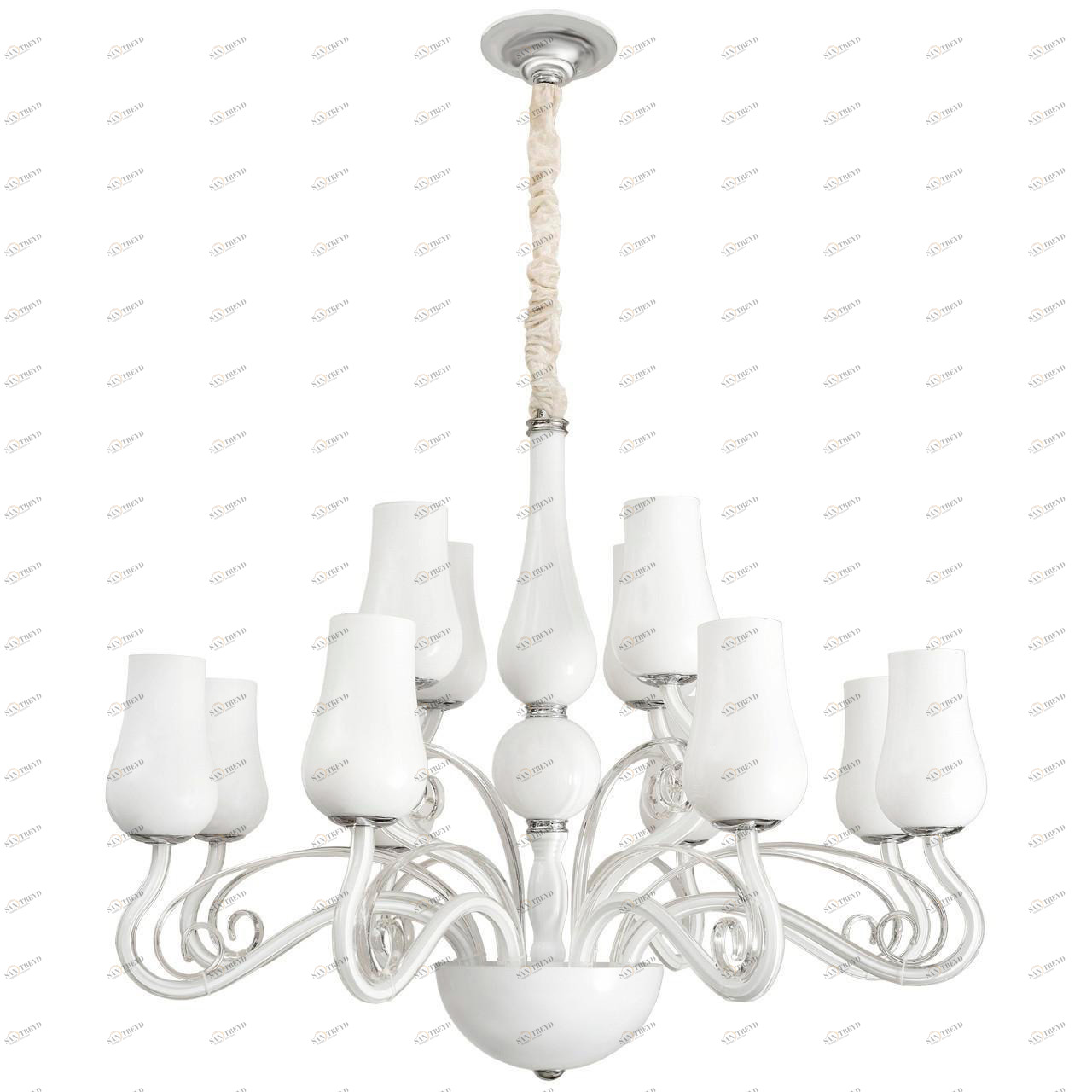 Подвесная люстра MW-Light Элла 483010112 MW-LIGHT ДИЗАЙНЕРСКИЕ, ЭЛЛА, ДВУХЪЯРУСНЫЕ 184627 Белый 