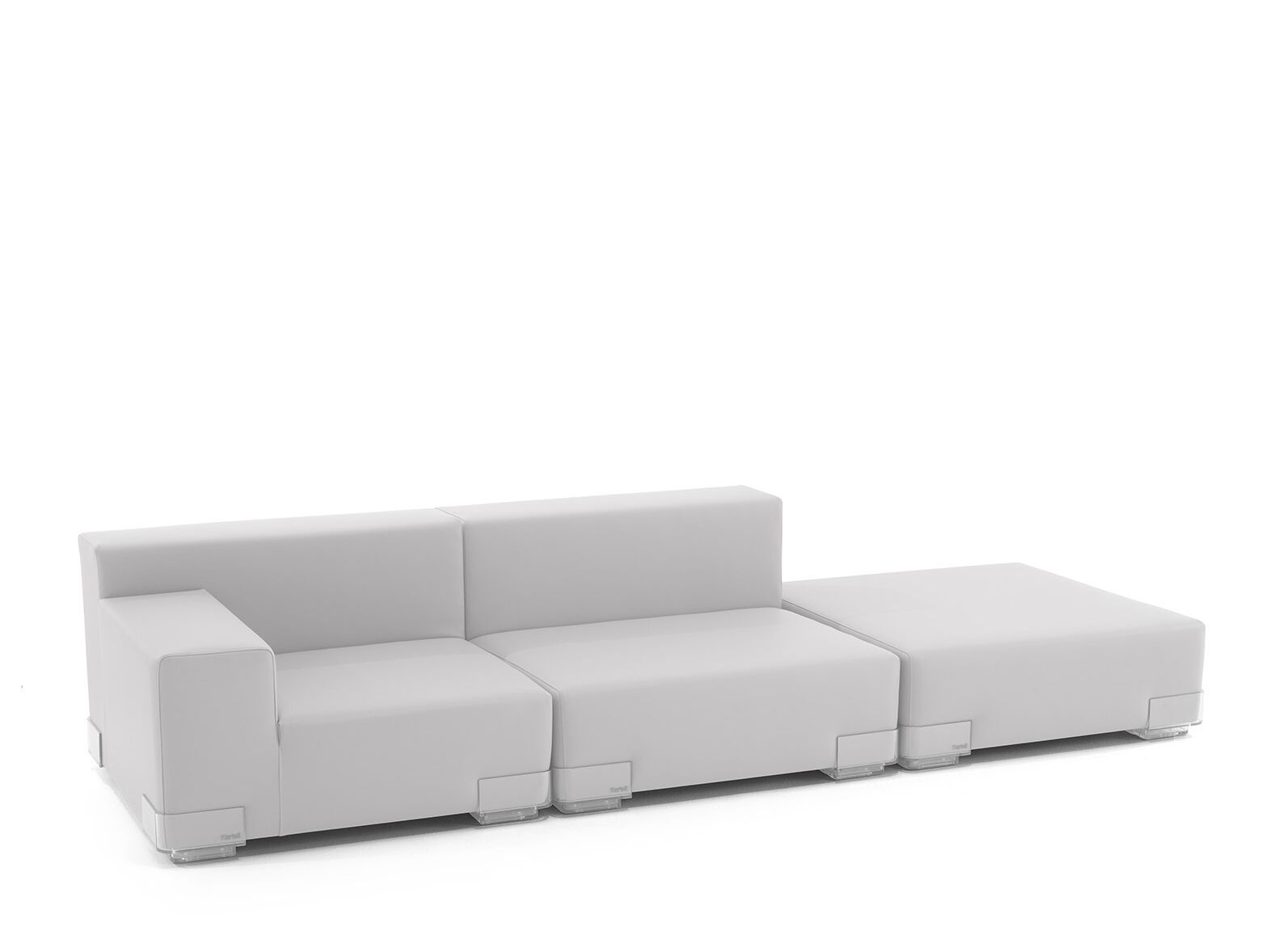 3-местный модульный съемный диван из искусственной кожи Kartell Plastics ARCH-00061055 - Вид №11