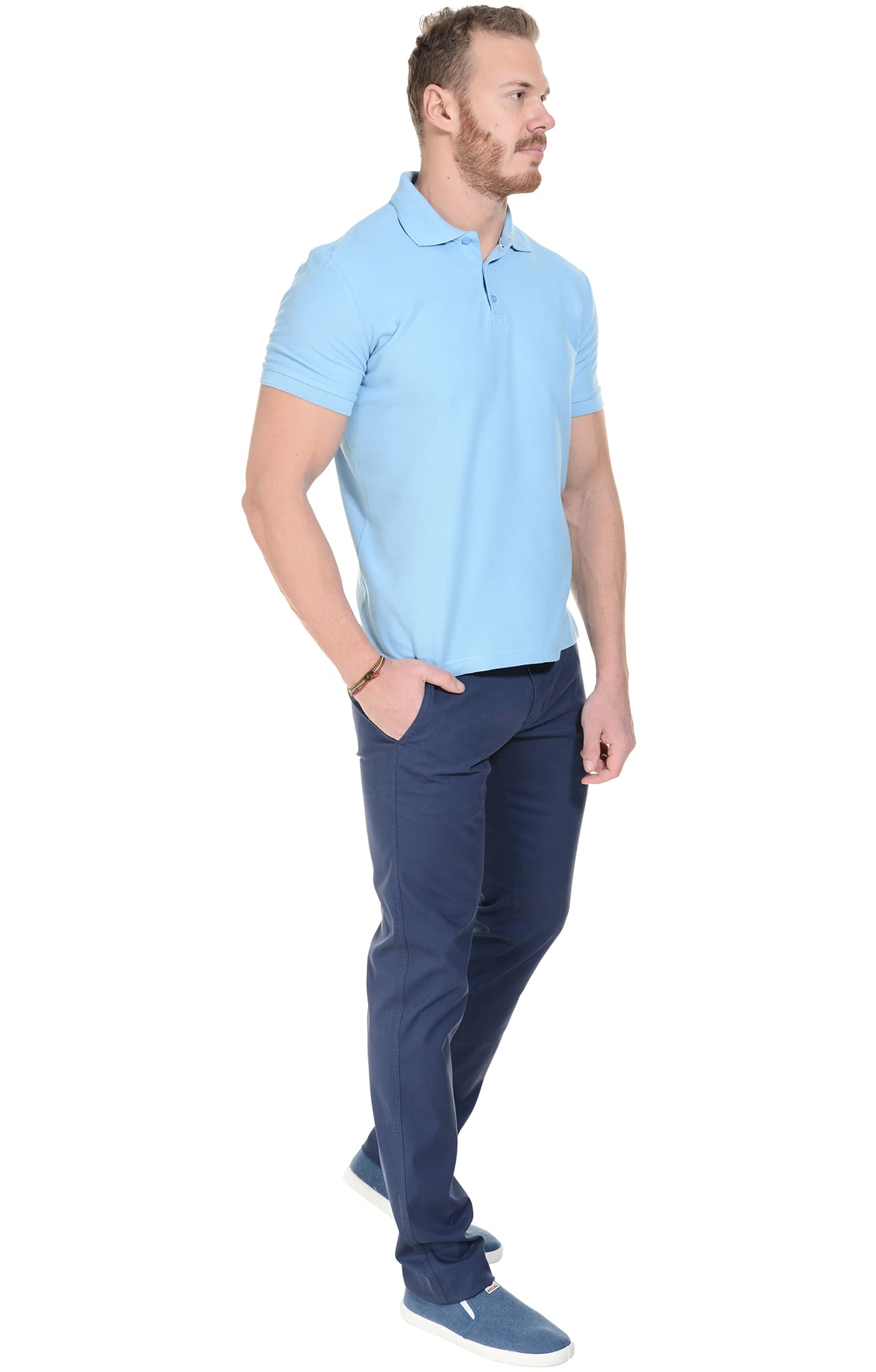 68226 Брюки  мужские blue (синие) El-Risto  Одежда для официантов  размер 44/170-176  - Вид №4