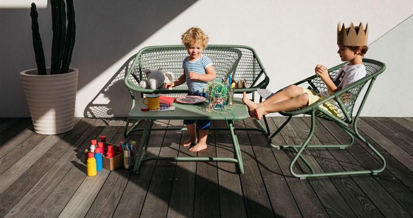 Fermob Садовая скамейка из алюминия со спинкой Sixties 1705 - Вид №3