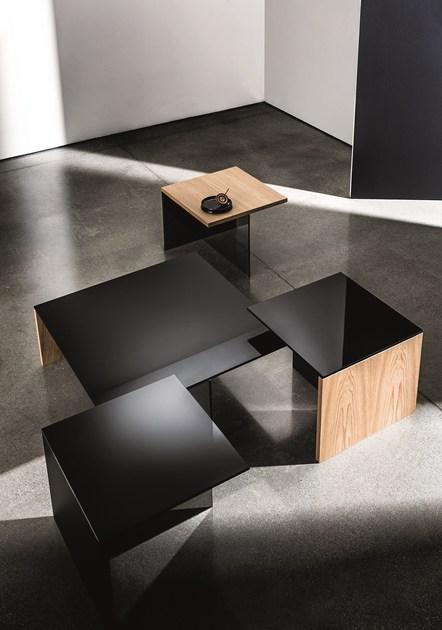 Sovet italia Квадратный журнальный столик из дерева и стекла Regolo sun-id-1406534 - Вид №1