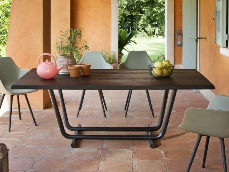 ALMA DESIGN Высокий стол из стали и дерева Paloalto sun-id-1480890 - Вид №2