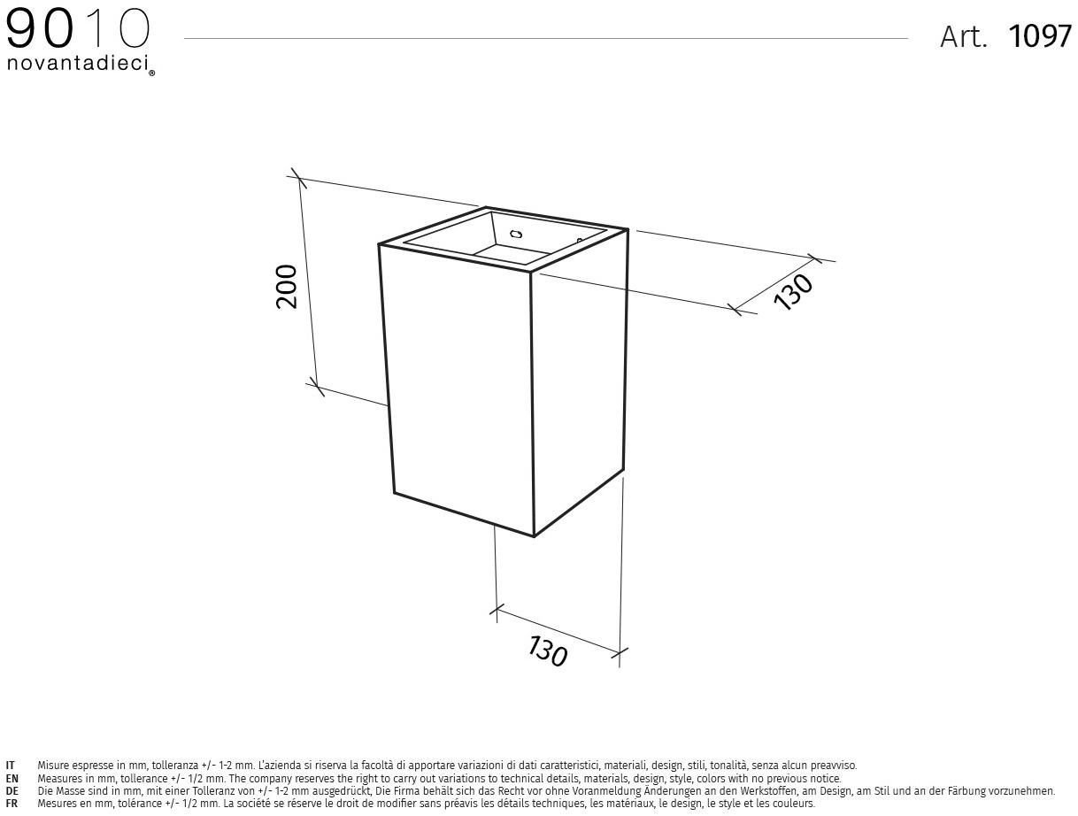 9010 novantadieci Настенный светильник для улицы Led из бетали®  1097  - Вид №4