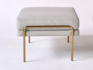 Прямоугольный пуф из ткани