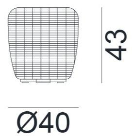 Gervasoni Приставной столик из ротанга Inout sun-id-1487798 - Вид №3
