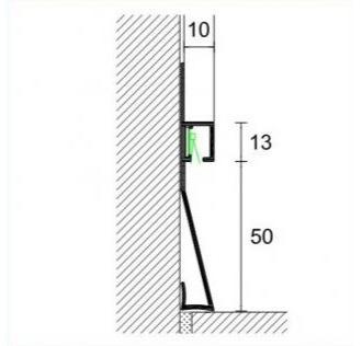 PROFILPAS Алюминиевый плинтус со светодиодной подсветкой Xl design Skl/2 - Вид №1