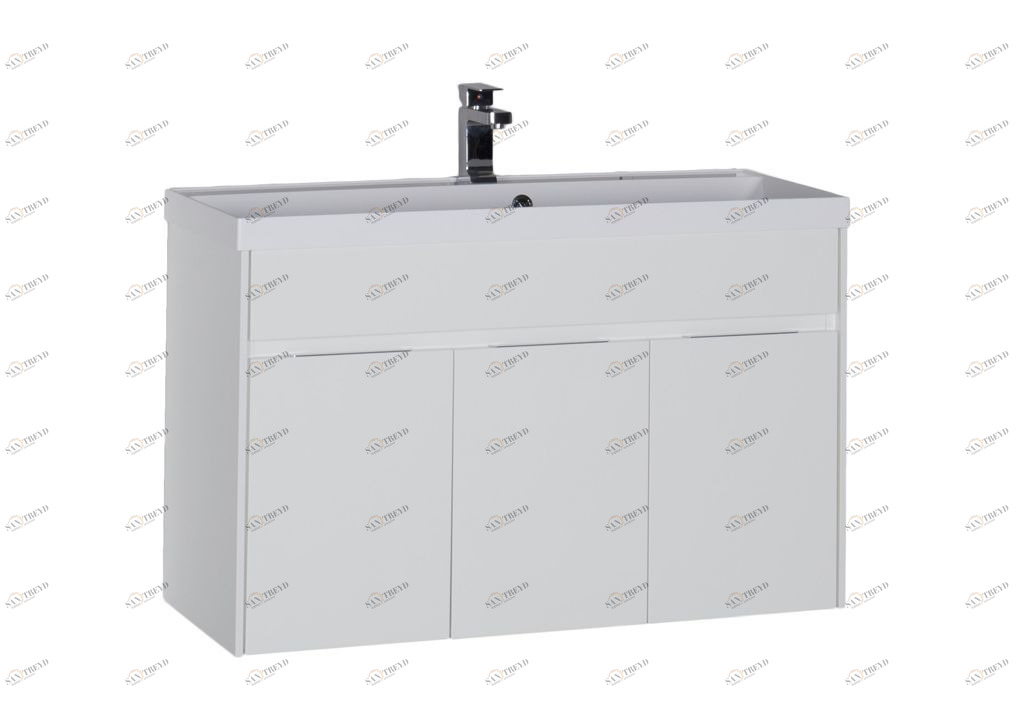 Тумба с раковиной Aquanet Латина 100 белый 0017963700179392